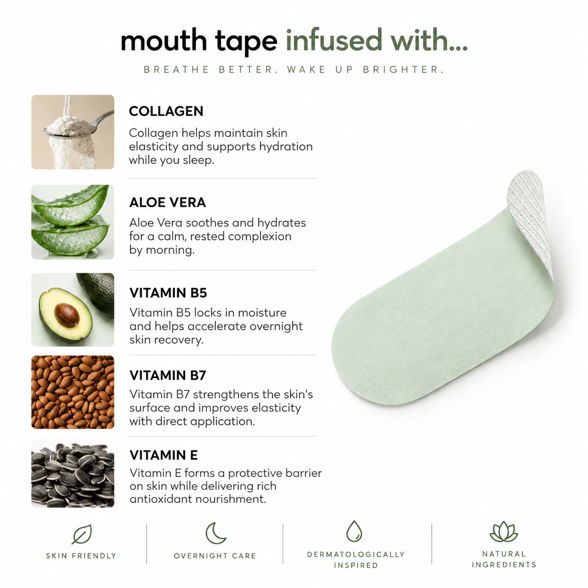 Quietly Mouth Tape | Collagen & Aloe Vera Infuse