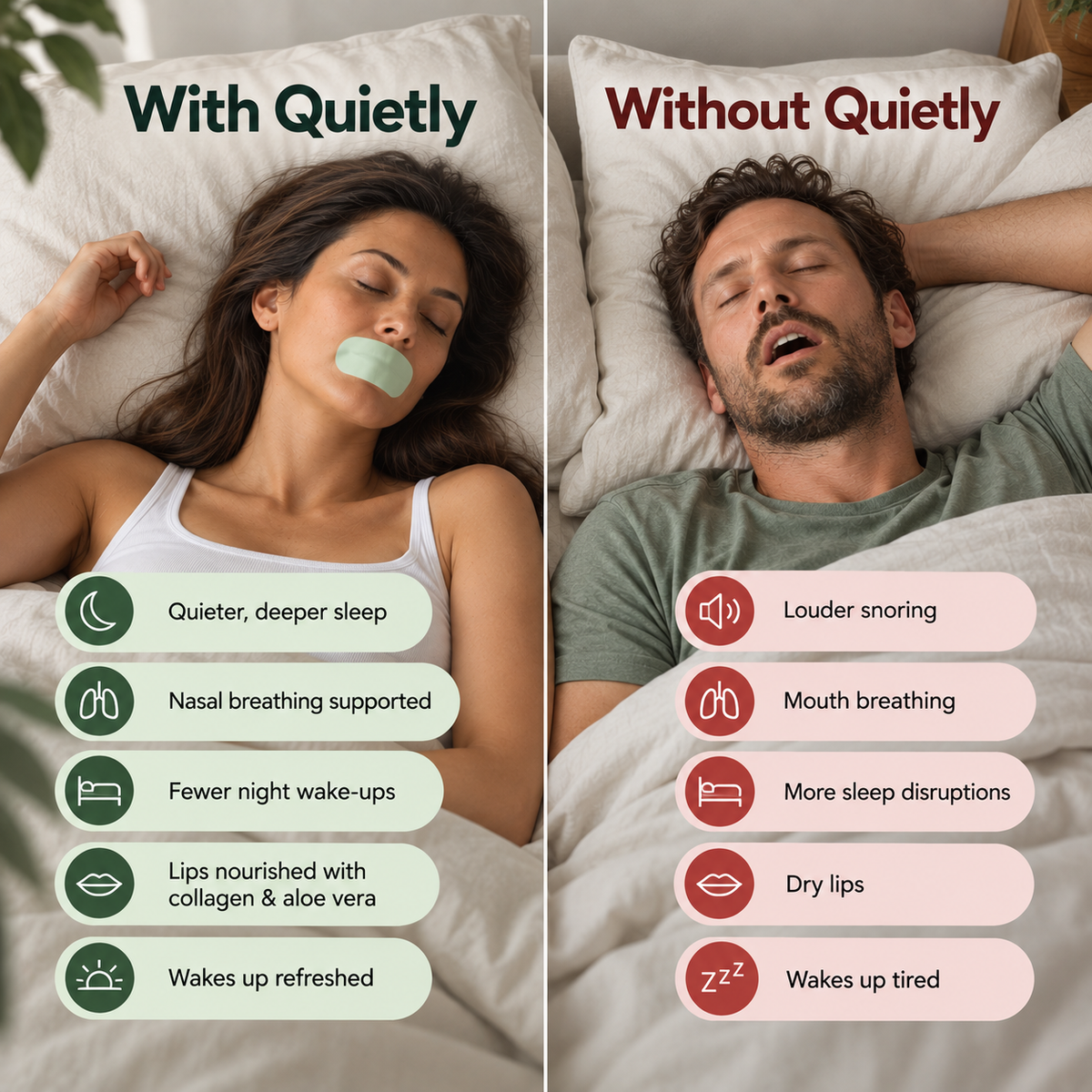 Quietly Mouth Tape | Collagen & Aloe Vera Infuse